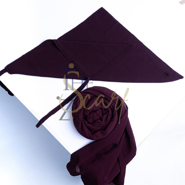 Hijab+Niqab Set - Plum