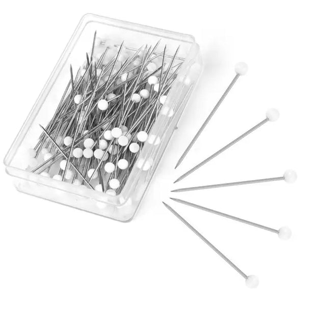 Box Pearl Pins - White